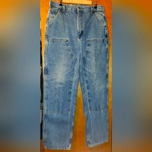Carhartt Double Knee Denim Men's 36 x 34 Jeans USA Made Cotton